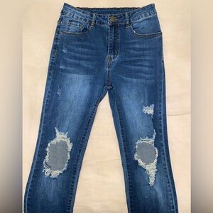 Ripped High Waist Jeans